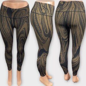Sage Collective Jacquard Rib Knit Leggings Brown Sepia Tint Size,  Medium